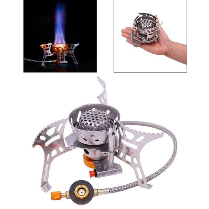 Portable Camping Gas Stove Portable 3 Furnaces Heads Lightweight For