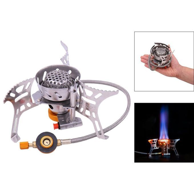 Portable Camping Gas Stove Portable 3 Furnaces Heads Lightweight For
