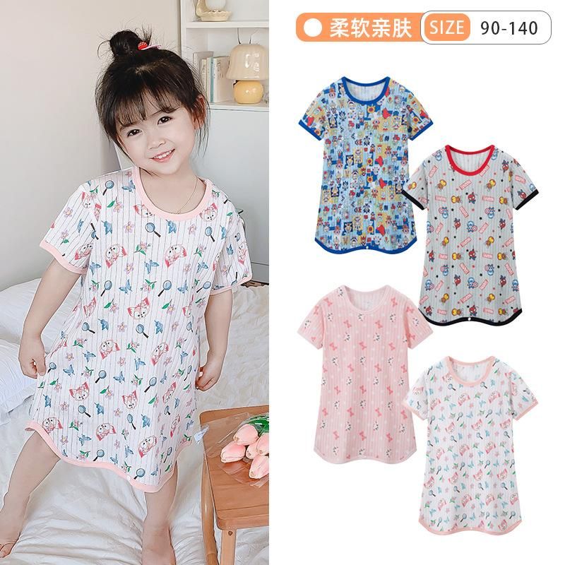 Hot-Selling New Arrival Male And Female Baby Breathing Cotton Nightgown Home Wear Summer P