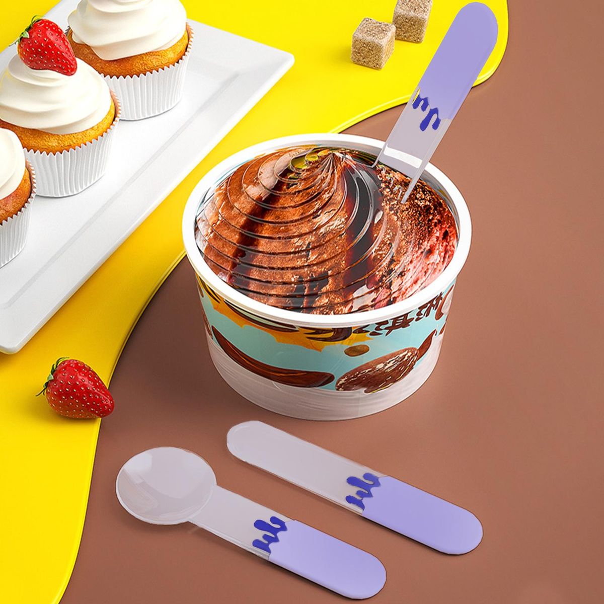 Safe to Use Dessert Spoons Versatile Food-grade Spoon Set for Home Purple