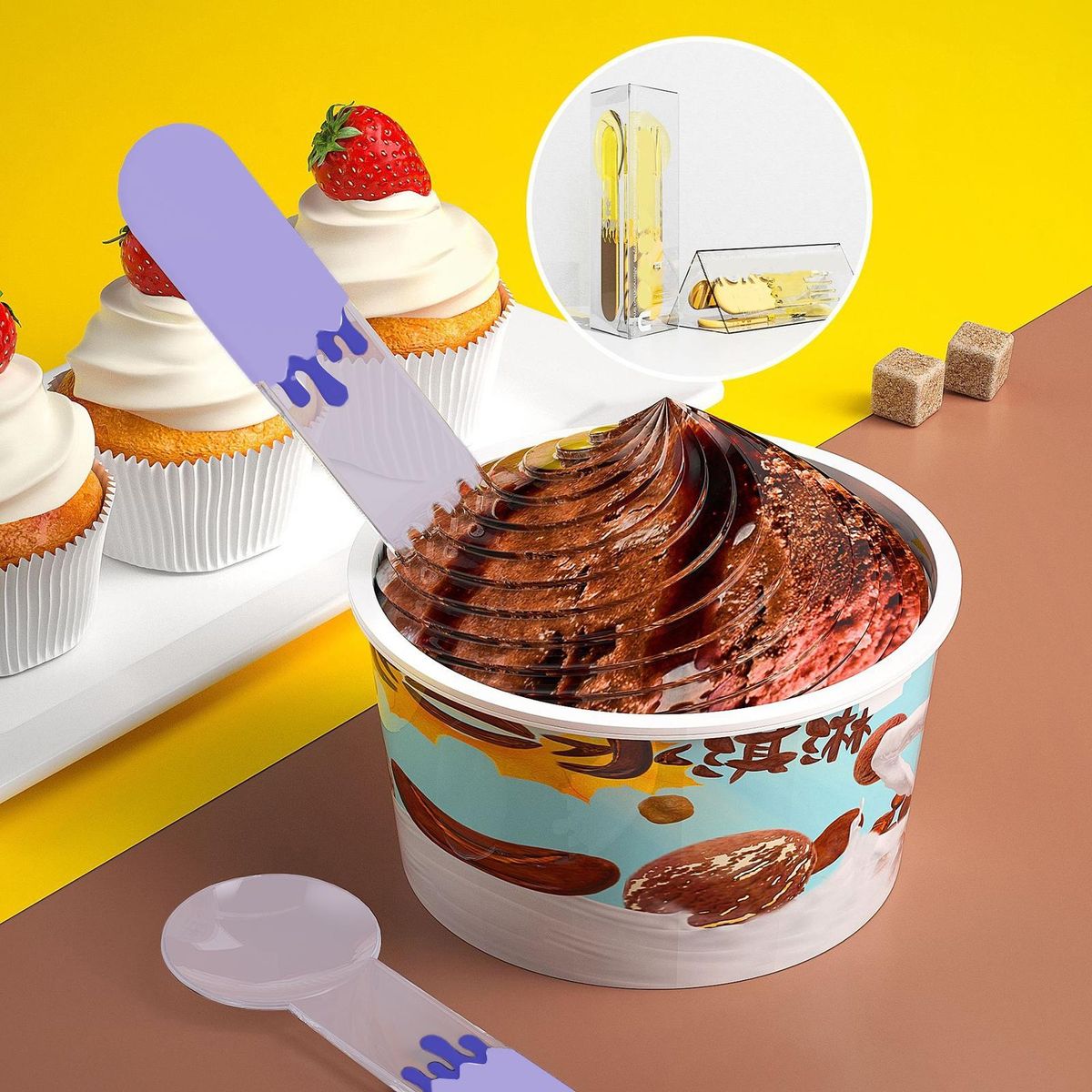Safe to Use Dessert Spoons Versatile Food-grade Spoon Set for Home Purple