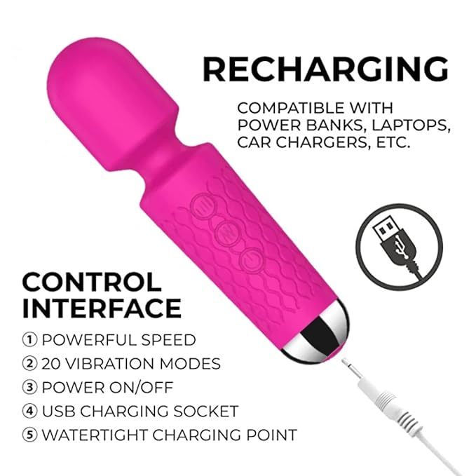Wand Vibrator 20 Powerful Vibration Modes Orgasms