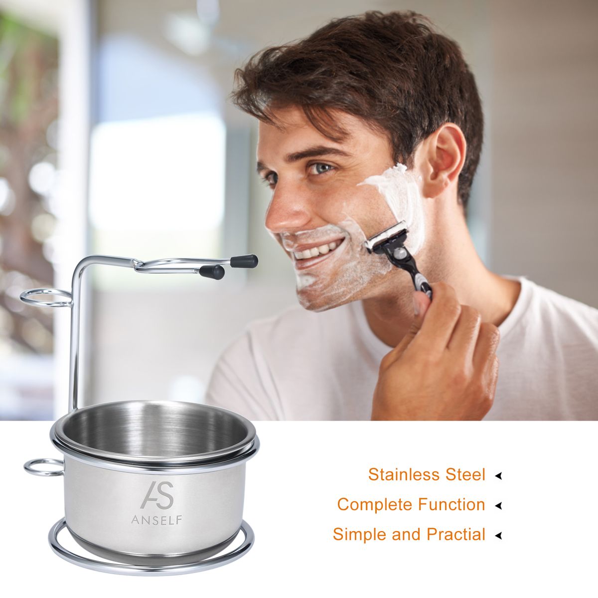 Shaving Cup Set 2In1 Dry Or Wet