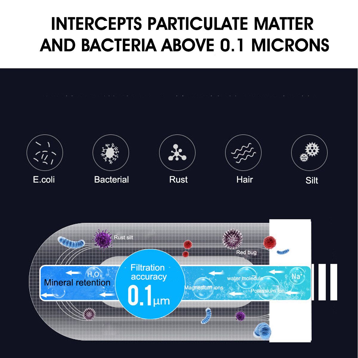 Faucet Tap Water Purifier Kitchen Ceramic Filtration Cleaner Home Pure Filter