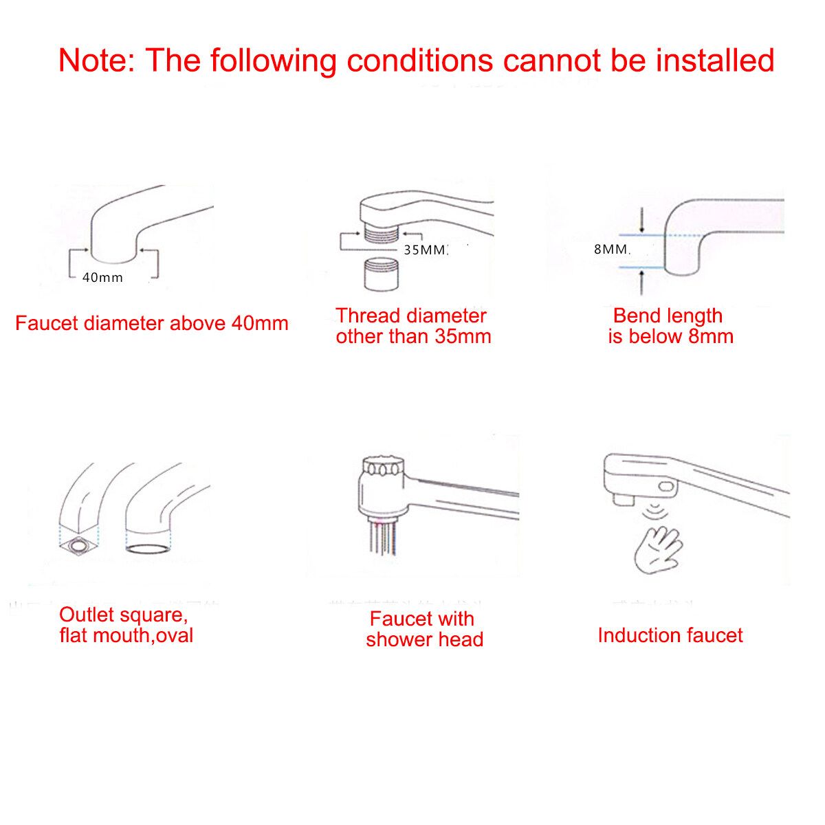 Faucet Tap Water Purifier Kitchen Ceramic Filtration Cleaner Home Pure Filter