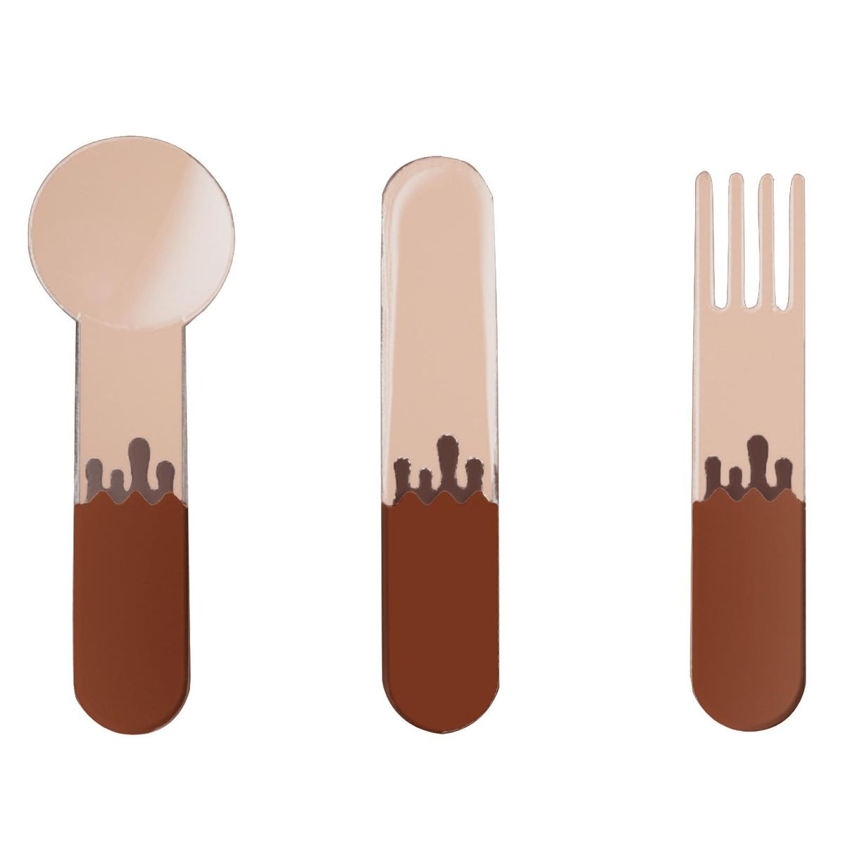 Milk Drop Handle Design Versatile Food-grade Spoon Set for Home Coffee