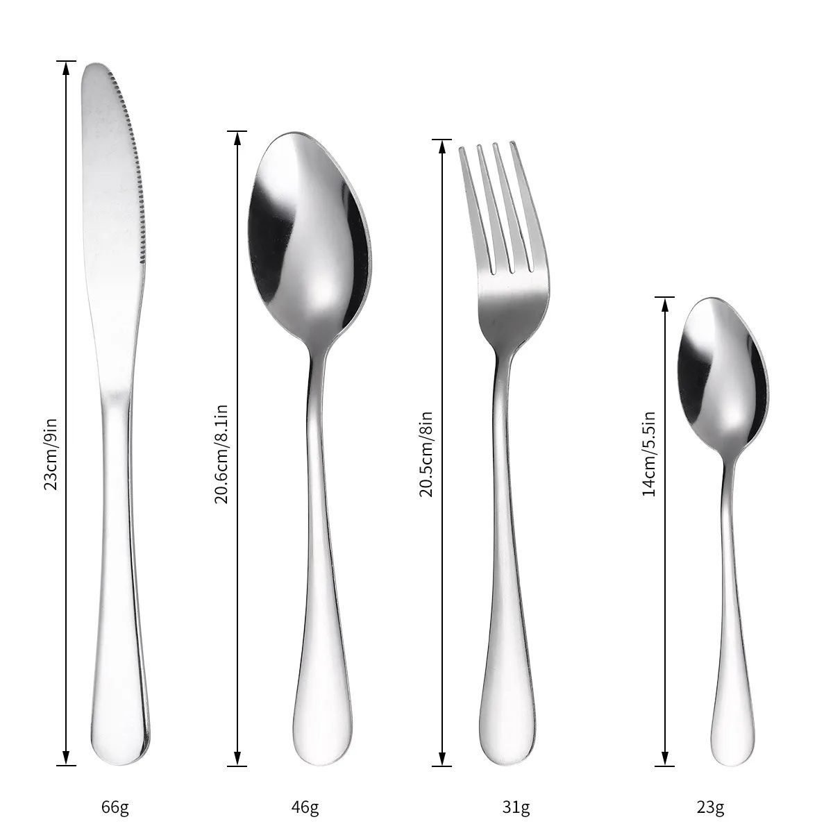 Quality 24Pcs Silver Plated Steel Spoon & Fork - Cutlery Set