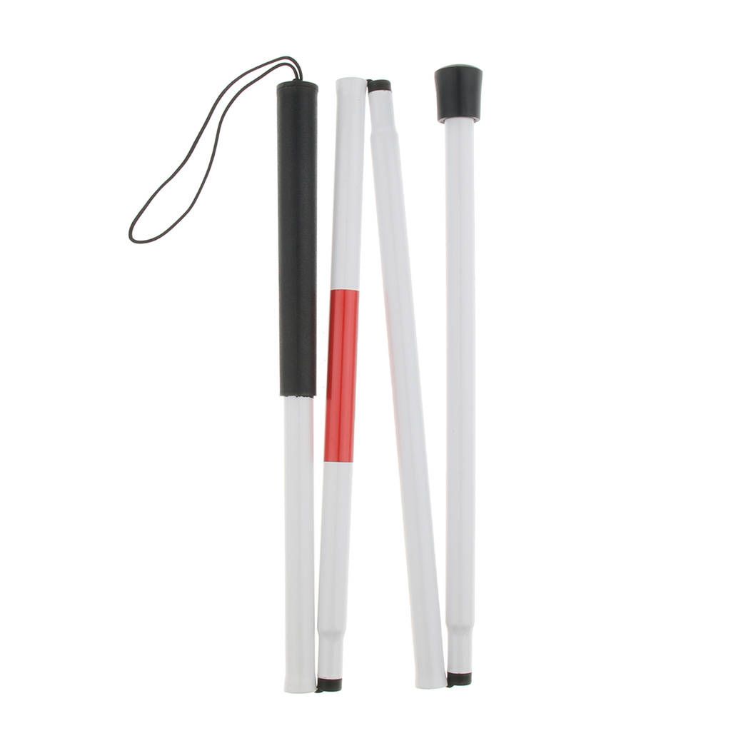 Folding Blind Cane Walking  Stick For The Blind Wrist Strip Anti