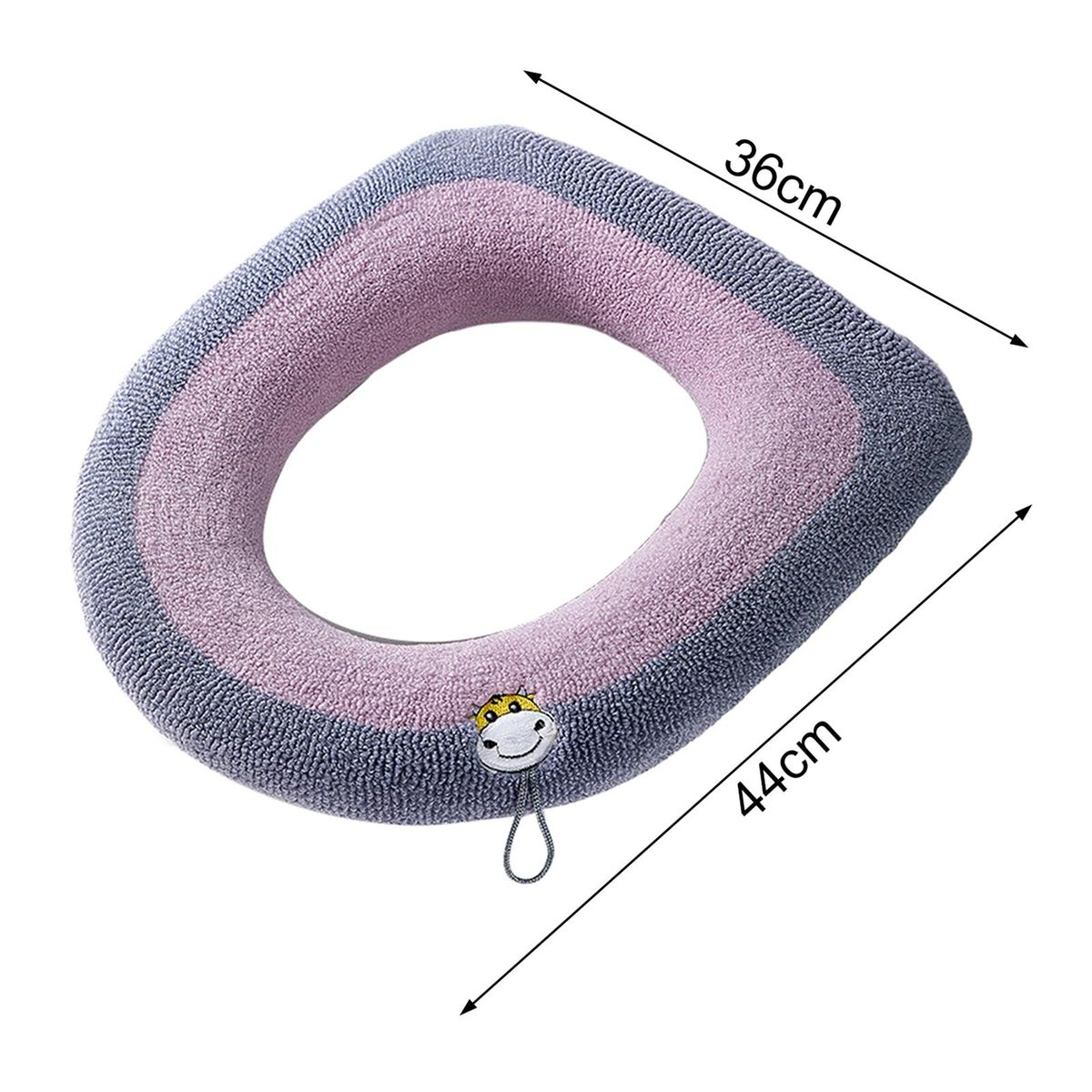 Toilet Seat Cover Dorm Hotel WC Room Closestool Pad Pink