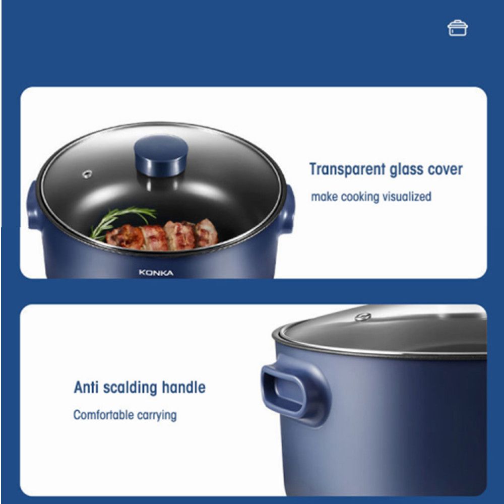 Electric Hot Pot, Non-paste Bottom Coating Design, 5L