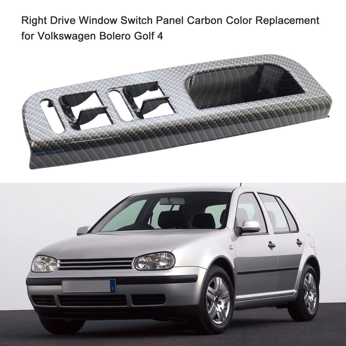 Right Drive Window Switch Panel Carbon Color Replacement For