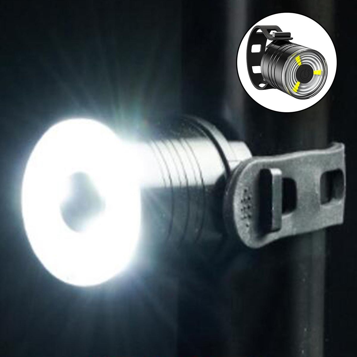 LED Bike Lights Set, Bright Front And Back Rear White