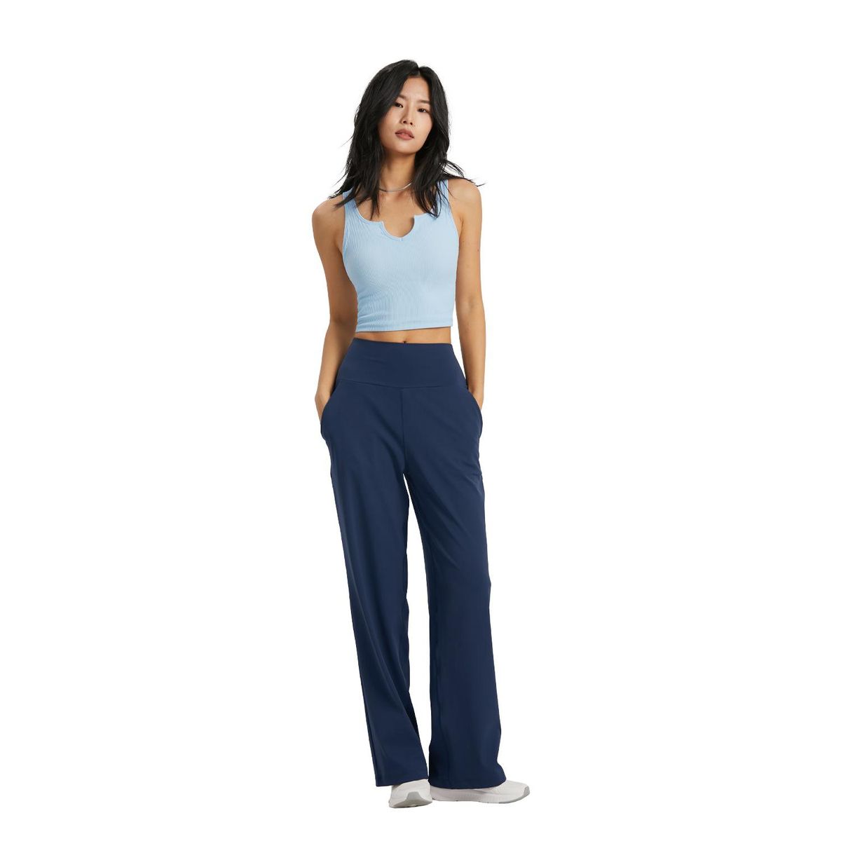 Spring/Summer 2023 Slim and Slim Covering, Slim and Draping Straight Tube Wide Leg Pants High Waist