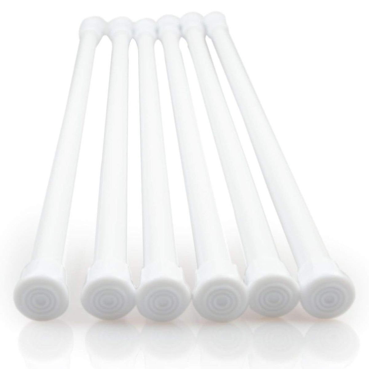 6 Pack Tension Rods, Adjustable Spring Cupboard Bars Rod