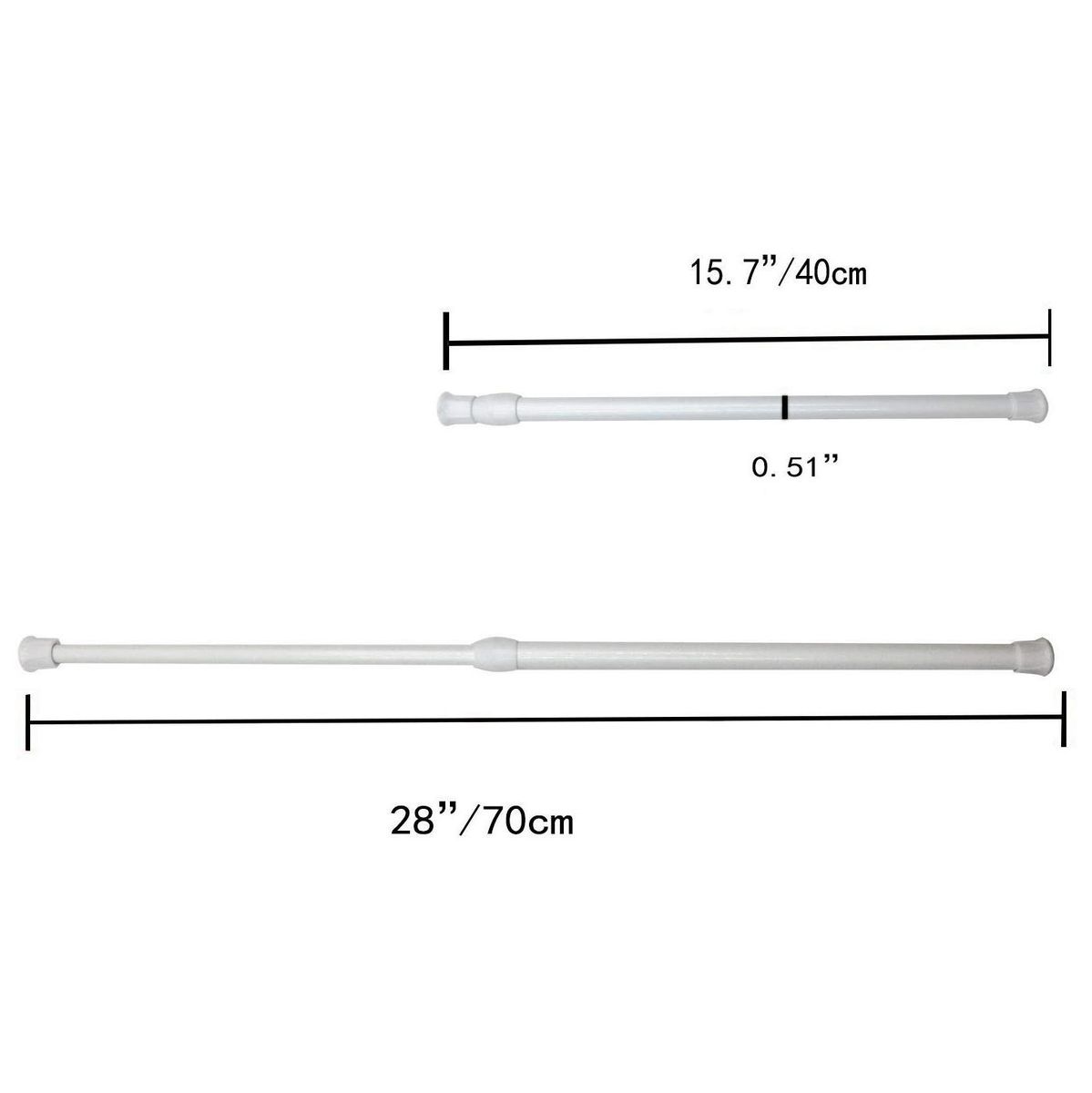 6 Pack Tension Rods, Adjustable Spring Cupboard Bars Rod