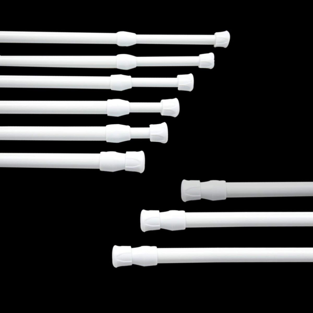 6 Pack Tension Rods, Adjustable Spring Cupboard Bars Rod