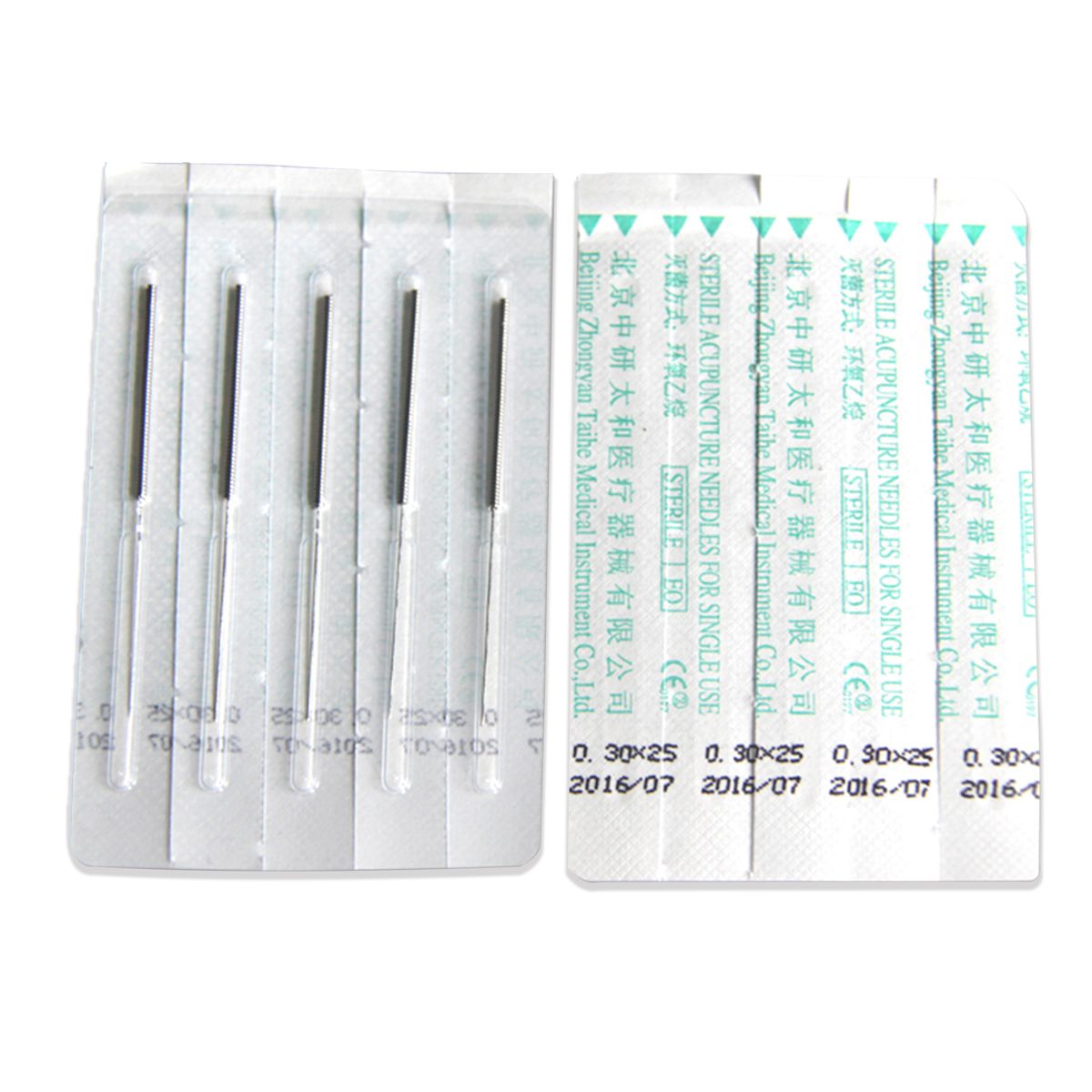 Disposable 2Box Needles Taihe Acupuncture Zhongyan Without Tube Sterile Massage Needle Wholesale Beauty Acupuncture 200pcs