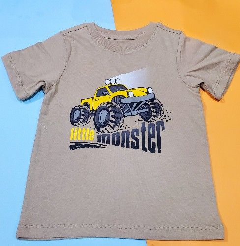 Children Boys Monster Car Design Tshirt