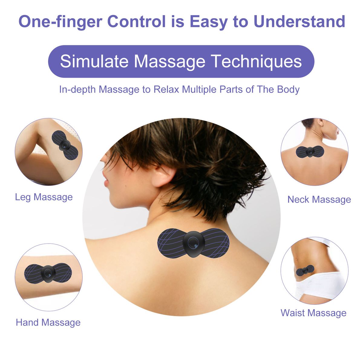 Rechargble Cervical Vertebra Mini Electric Neck Massager Pad