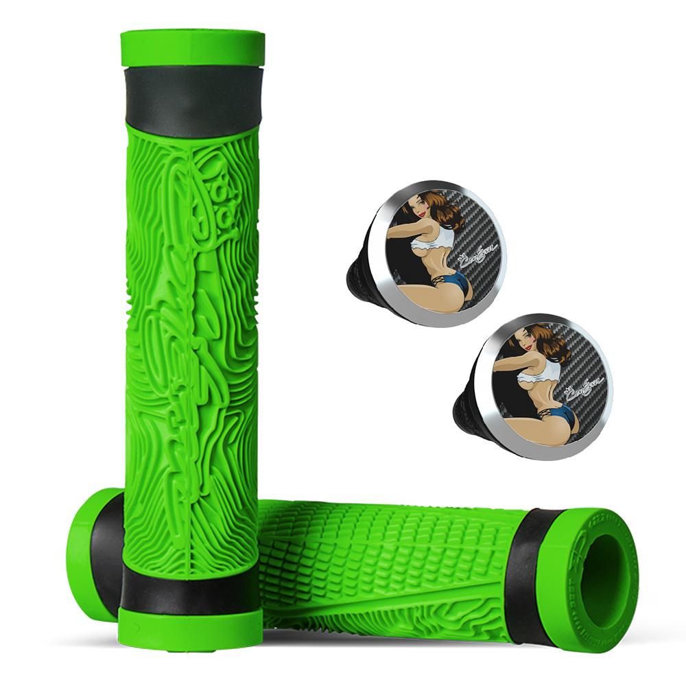 Shockproof Bike Handlebar Grips 22.2mm Bicycle Grips Non-Slip Soft Silicone Handlebar Cover End for Mountain Bikes