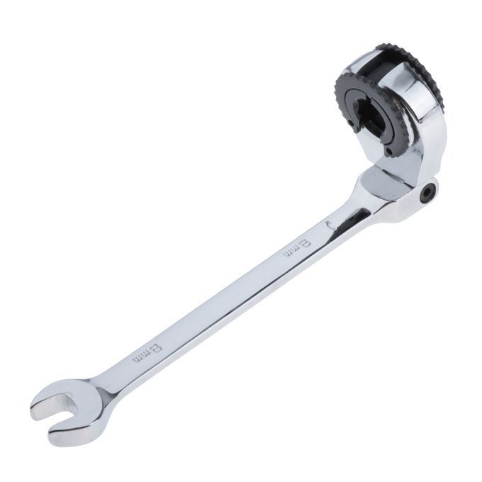 2 Pieces Steel Metric Ratcheting Wrench  Head Reversible 8mm