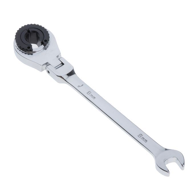 2 Pieces Steel Metric Ratcheting Wrench  Head Reversible 8mm