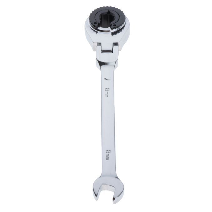 2 Pieces Steel Metric Ratcheting Wrench  Head Reversible 8mm