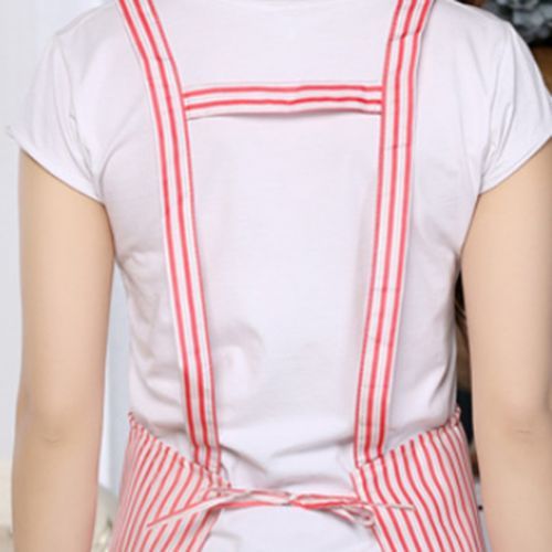 Cotton Yarn Cartoon Pig Kitchen Anti-dirty Strap Apron(Red)