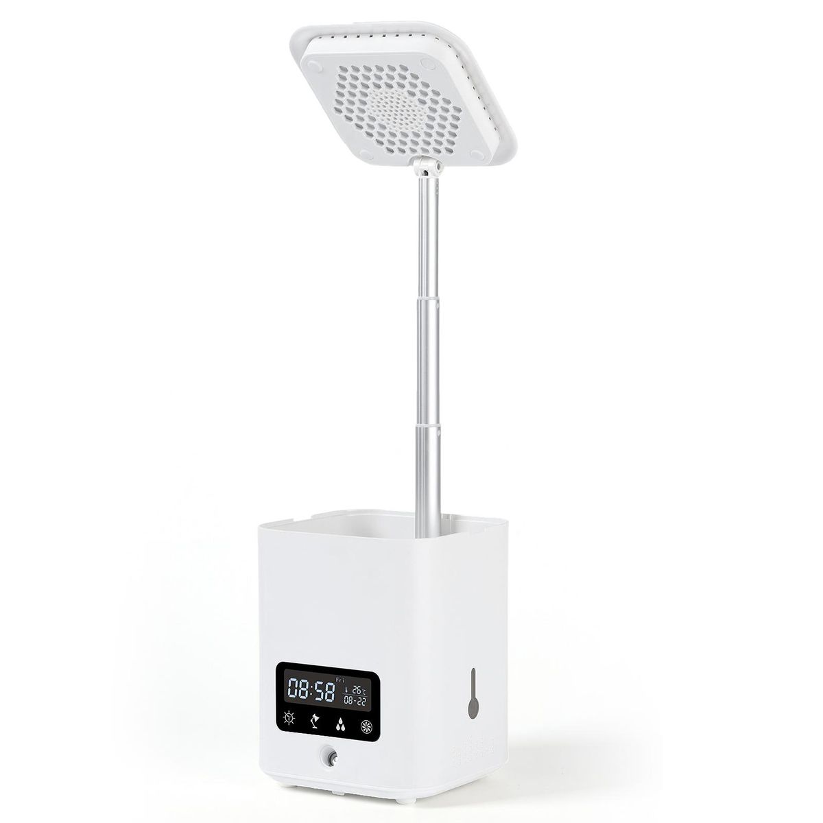 Smart Planter for Indoor Plants Indoor Garden Grow Light with LED Table Desk Lamp Clock Humidifier Automatic Hydroponics Kit Planters for Herb Small Plants