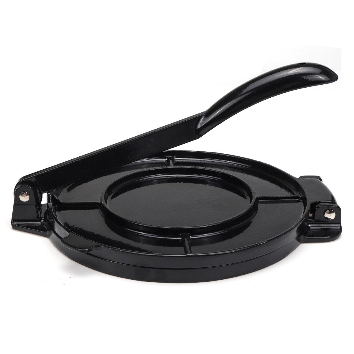 8'' Tortilla Dough Press Maker Aluminum Alloy Flour Corn Pie Maker Kitchen Tool Black A