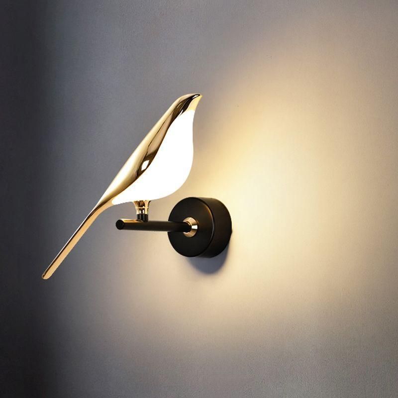 Internet celebrity magpie bedroom bedside butterfly wall lamp light luxury creative modern minimalist staircase living room TV background wall lamp Single head neutral light 10 watts