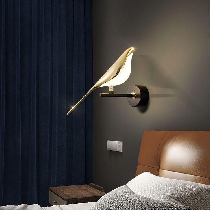 Internet celebrity magpie bedroom bedside butterfly wall lamp light luxury creative modern minimalist staircase living room TV background wall lamp Single head neutral light 10 watts