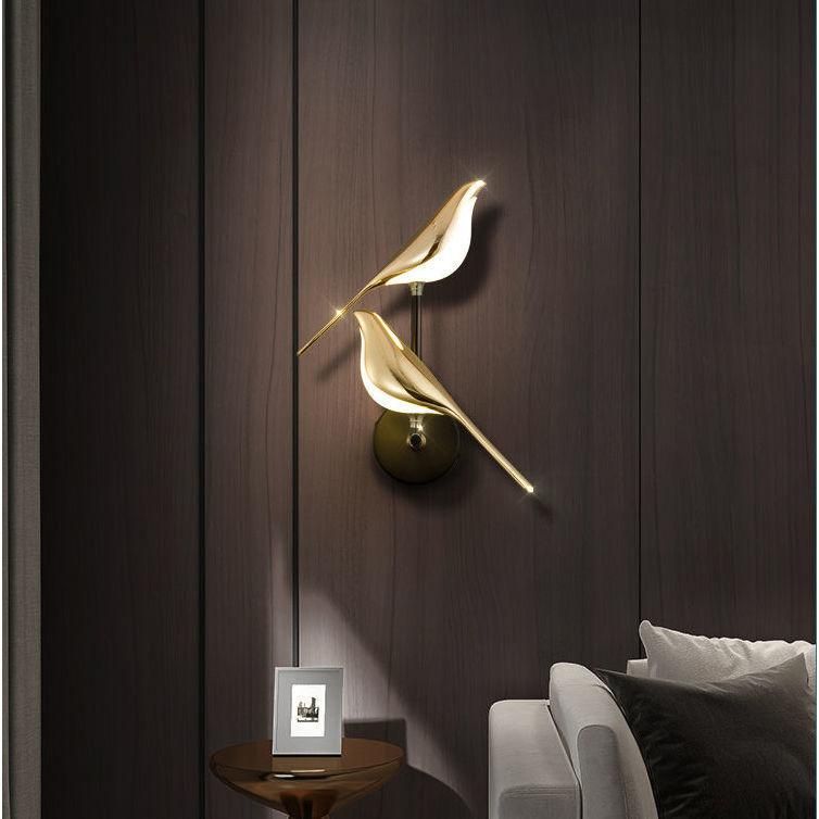 Internet celebrity magpie bedroom bedside butterfly wall lamp light luxury creative modern minimalist staircase living room TV background wall lamp Single head neutral light 10 watts
