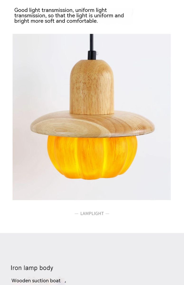 Pumpkin bedroom wall lamp