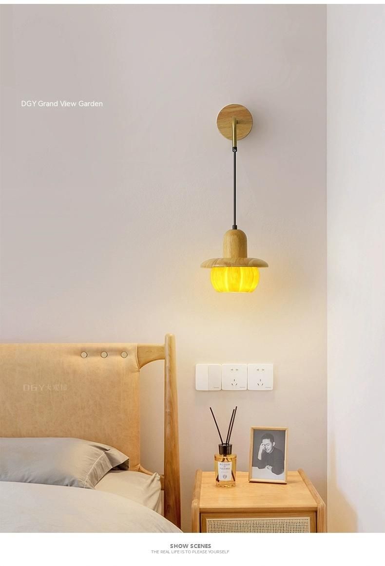 Pumpkin bedroom wall lamp