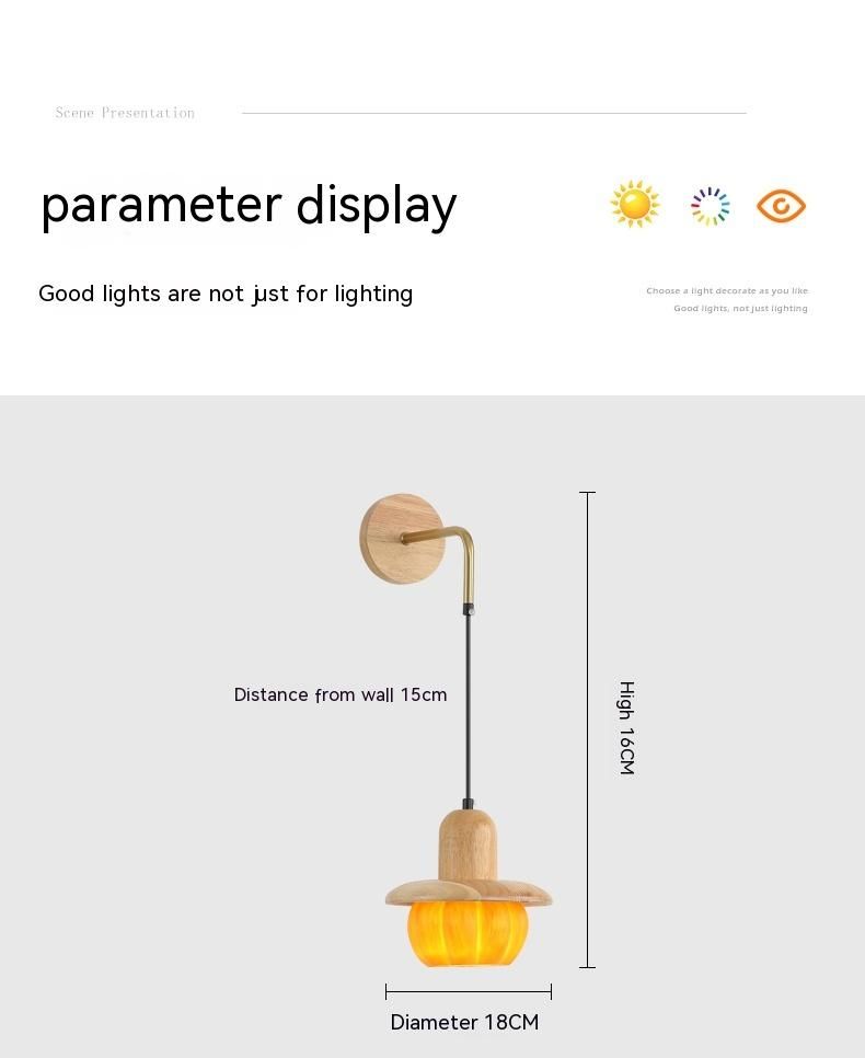 Pumpkin bedroom wall lamp