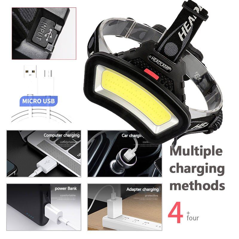 10000LM USB Rechargeable LED Headlight 200m Long Lighting