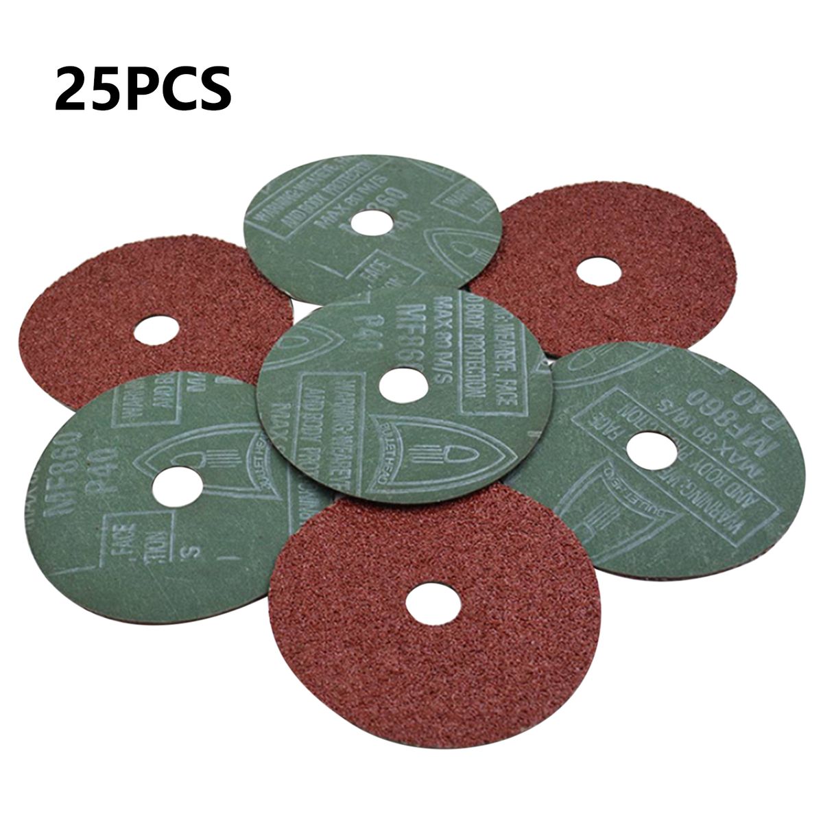 25PCS Resin Fiber Grinding   Sanding Discs 7'' X 7/8'', 36