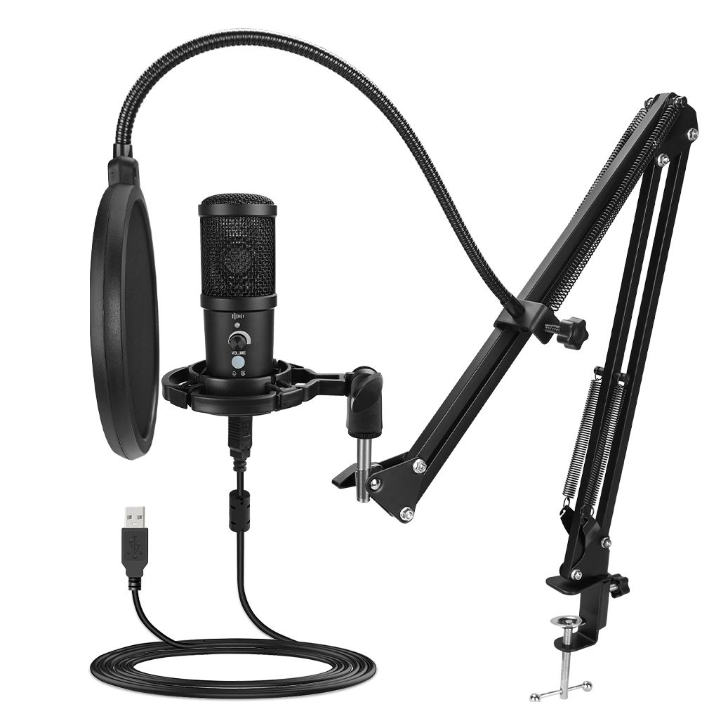 PC USB Condenser Microphone Kit 192kHz Studio Recording Mic