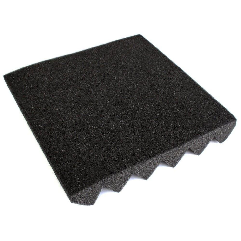 10pcs 30X30X5CM Studio Acoustic Foam Sound Absorption Treatment Panel Tile Wedge Black