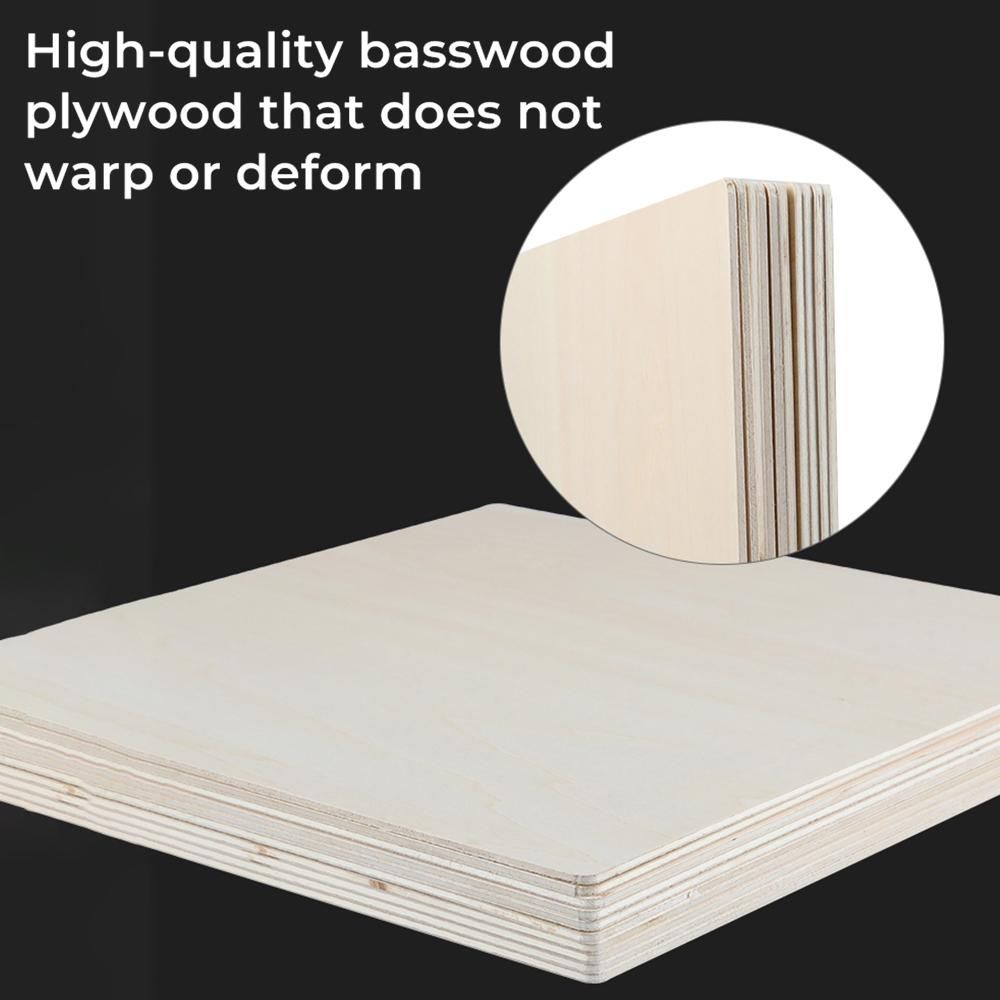 Creality  Laser 10pcs Module Basswood Plywood Sheets 8x8x1/8'' Wood Pieces Materials Suitable for laser Engraving and Carving DIY Projects   Home Decoration