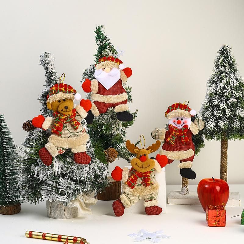Christmas tree pendant doll dancing old man snowman deer bear doll gift Christmas pendant Christmas decorations dancing pendant bear