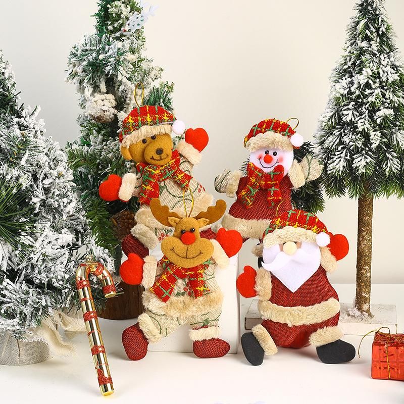 Christmas tree pendant doll dancing old man snowman deer bear doll gift Christmas pendant Christmas decorations dancing pendant bear