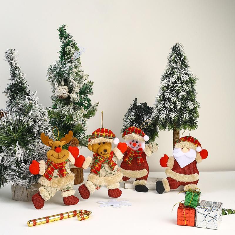 Christmas tree pendant doll dancing old man snowman deer bear doll gift Christmas pendant Christmas decorations dancing pendant bear