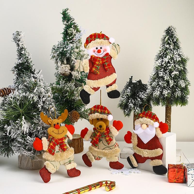 Christmas tree pendant doll dancing old man snowman deer bear doll gift Christmas pendant Christmas decorations dancing pendant bear