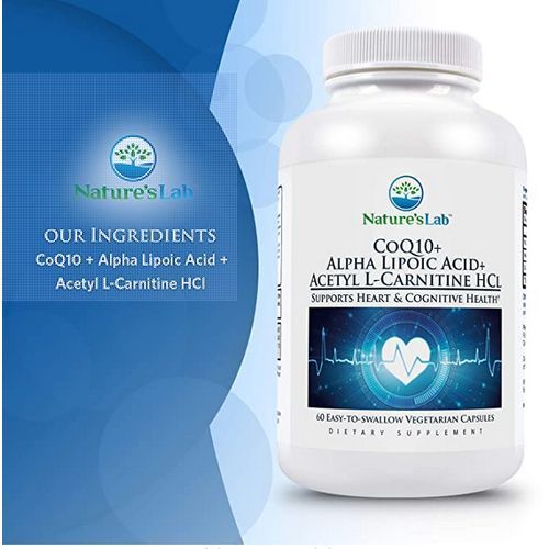 CoQ10 + Alpha Lipoic Acid + Acetyl L-Carnitine HCL,60Caps Supports Heart And Cognitive Health