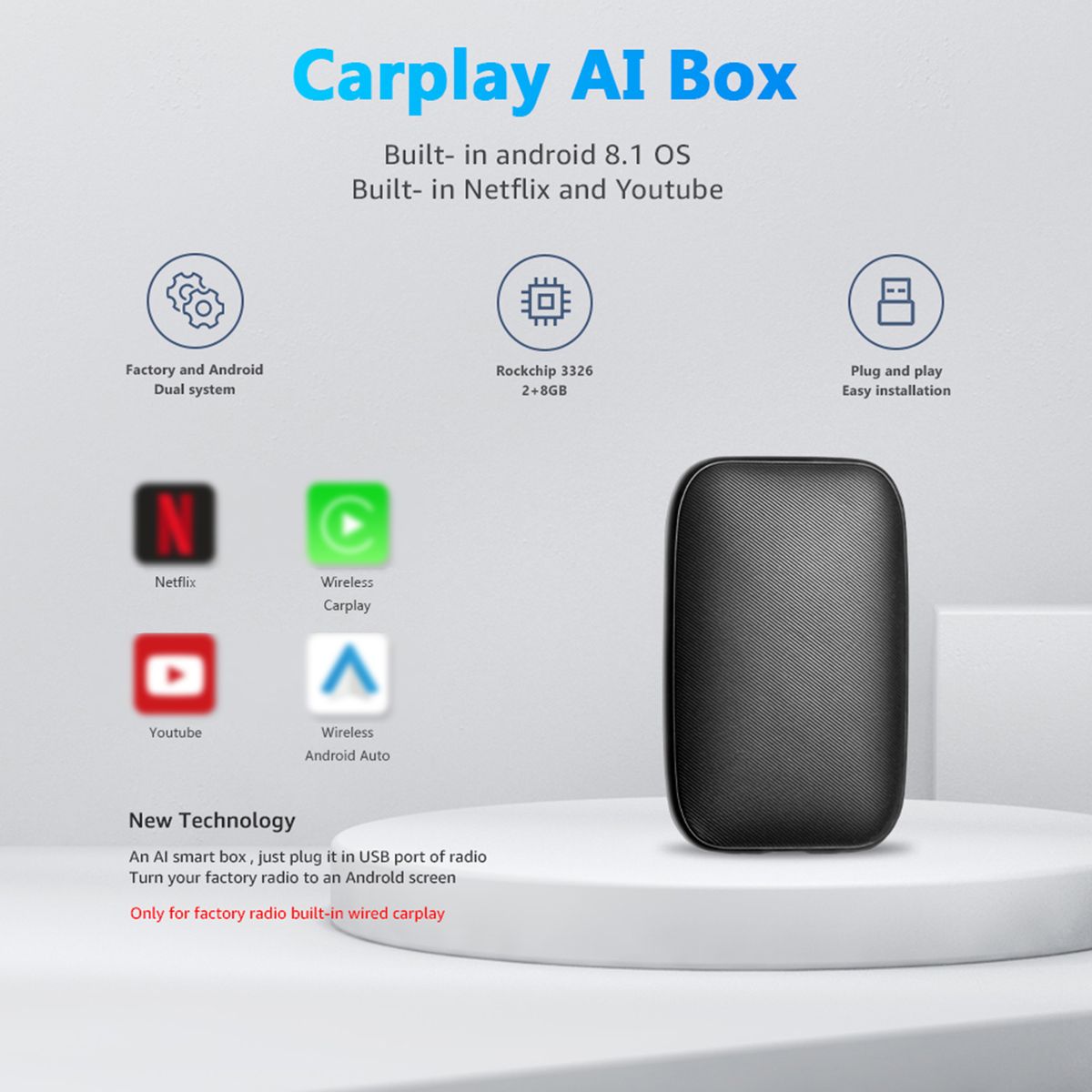 USB CarPlay Dongle Multimedia System Car Radio Multimedia