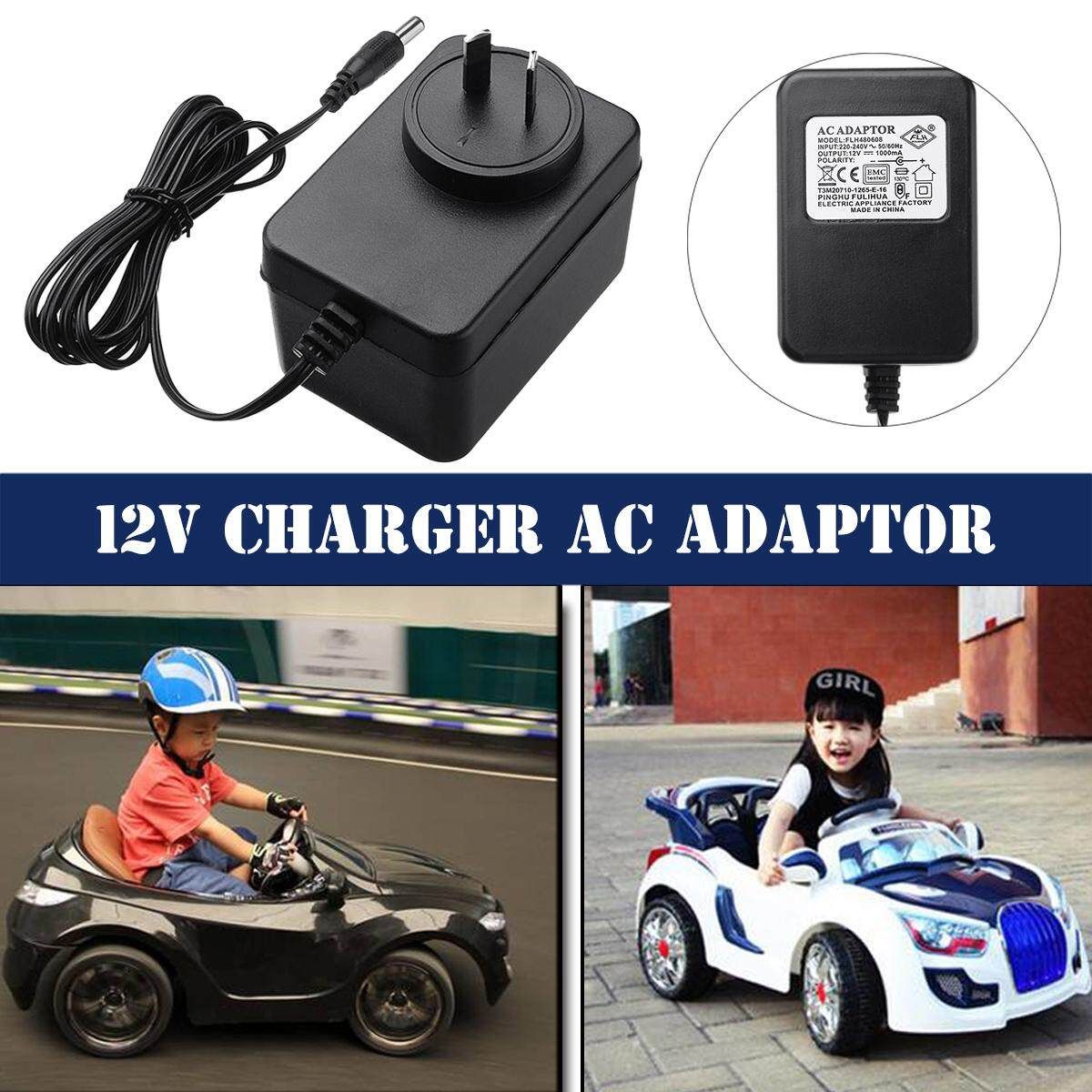 12V 1000mA Charger AC Adapter For Kids Electric Ride On Car Bike Scooter