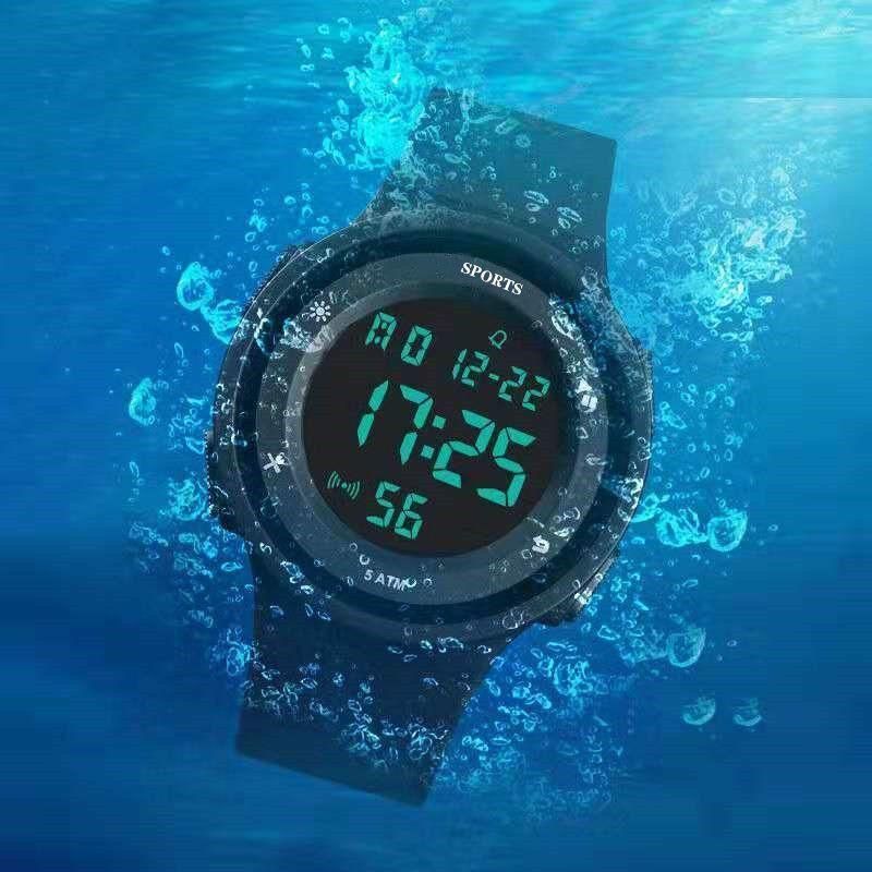 New Waterproof Luminous Electronic Watch Men's Trendy Simple Multi-Functional Sports Watch