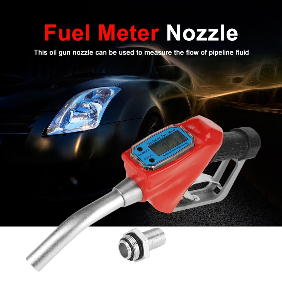 1pc Digital  Oil Gasoline Nozzle Gun Ing Nozzle With Flow